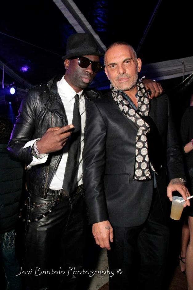 Sam and Ed Hardy owner Christian Audigier at Diesel Jeans New years eve party