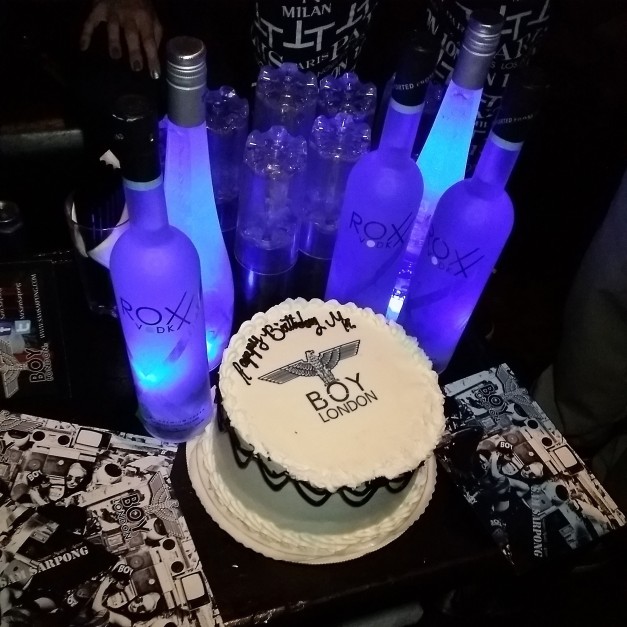 Sam birthday weekend at Playhouse and Boy London custom cake and the roxx got the the party started